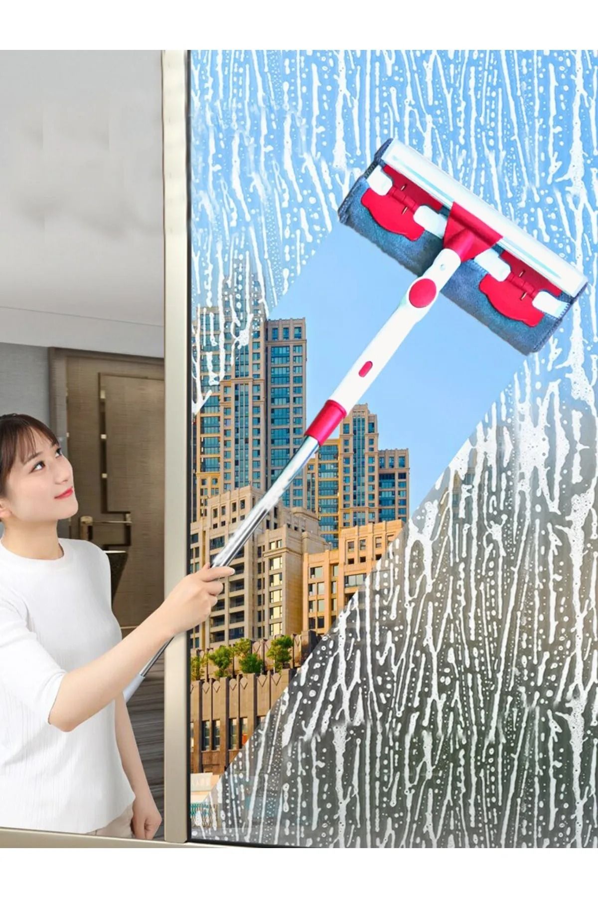 Orijinal (1 Adet Yedek Bez Hediyeli) Yer Mopu Fayans Duvar Y?zey Temizlik Mikrofiber Mandall?